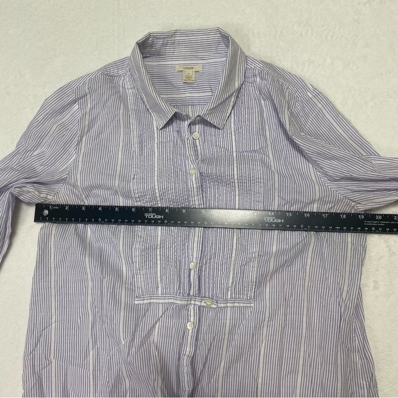 J Crew Striped Button-up Shirt Blouse Sz 12 - Picture 10 of 14